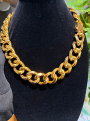 22mm 20" Steel Gold Miami Cuban Chain