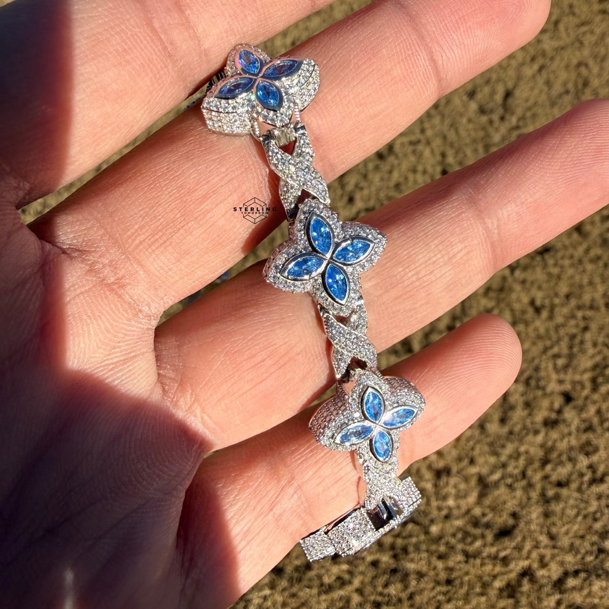 Moissanite Marquis Star Bracelet 17mm 8"
