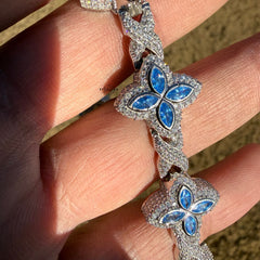 Moissanite Marquis Star Bracelet 17mm 8"