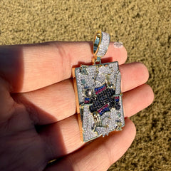 Joker Card Iced Out Pendant