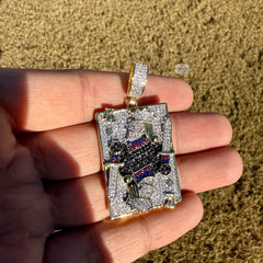 Joker Card Iced Out Pendant