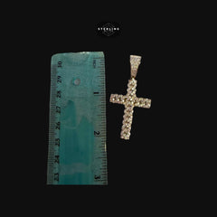 Moissanite Cuban-Link Cross