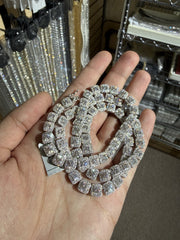 Moissanite Tennis Cluster Chain 7.5mm 22"