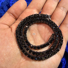 4mm Black Iced CZ Tennis Chain