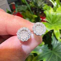 Moissanite Cluster Stud Earrings 5mm