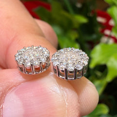 Moissanite Cluster Stud Earrings 5mm
