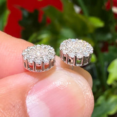Moissanite Cluster Stud Earrings 5mm