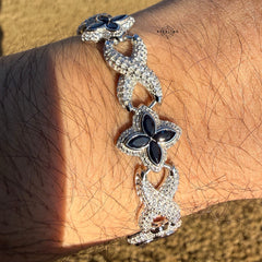 Marquis Star Infinity Bracelet - Blue - 925 Sterling Silver