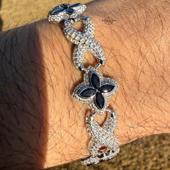 Marquis Star Infinity Bracelet - Blue - 925 Sterling Silver