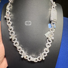 Moissanite Infinity Flower Chain 22"