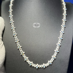 Moissanite Color Flower Infinity Chain