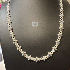 Moissanite Color Flower Infinity Chain