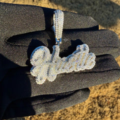 Moissanite Iced HUSTLE Pendant