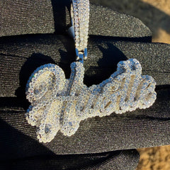 Moissanite Iced HUSTLE Pendant
