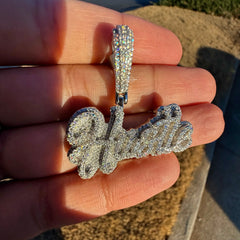 Moissanite Iced HUSTLE Pendant