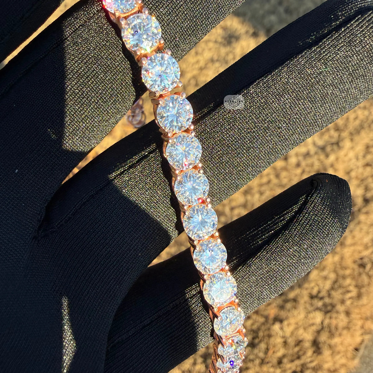 Moissanite 6mm Rose Tennis Bracelet