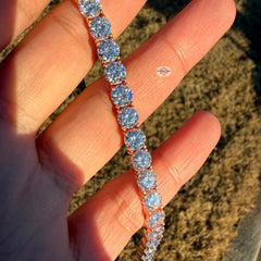 Moissanite 6mm Rose Tennis Bracelet