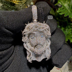 Moissanite Jesus Bustdown Pendant