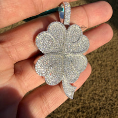 Moissanite Shamrock Pendant