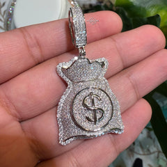 Moissanite Moneybag Pendant