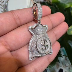 Moissanite Moneybag Pendant