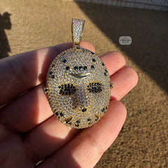 Hockey Iced Mask Out 14K Gold Plated Pendant