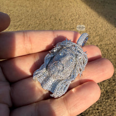 Moissanite Jesus Bustdown Pendant