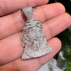 Moissanite Jesus Bust Pendant