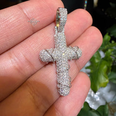 Moissanite Thorns Cross Pendant