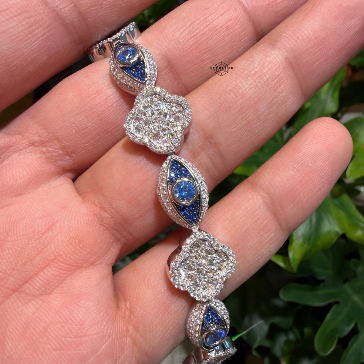 Moissanite Marquise Iced Bracelet 13mm 8"