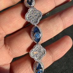 Moissanite Marquise Iced Bracelet 13mm 8"