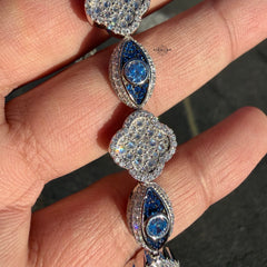 Moissanite Marquise Iced Bracelet 13mm 8"