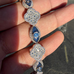 Moissanite Marquise Iced Bracelet 13mm 8"