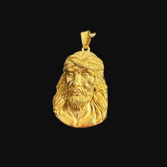 Gold Jesus Pendant Necklace, Stainless Steel Necklace for Men, Religious Christian Pendant, 14K Gold Waterproof Necklace, Gift for Him
