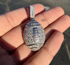 Moissanite Football Iced Pendant