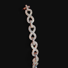 925 Sterling Silver 8mm 8" Infinity Bracelet