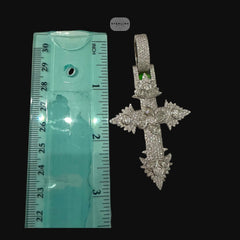 Moissanite Custom Pear Cut Cross Pendant