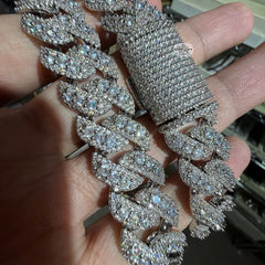 Men’s Triple Layer 18mm Cuban Chain | Iced Out CZ Miami Link 14K Gold Finish Tarnish Resistant