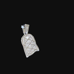 Moissanite Iced Out Jesus Head Pendant 925 Sterling Silver, Passes Diamond Tester, GRA Certified, Hip Hop Necklace, Free Steel Rope Chain