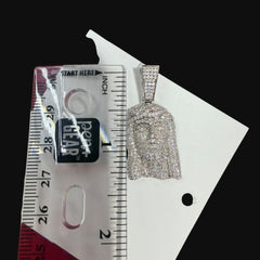 Moissanite Iced Out Jesus Head Pendant 925 Sterling Silver, Passes Diamond Tester, GRA Certified, Hip Hop Necklace, Free Steel Rope Chain