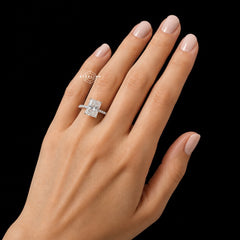 2.5 CTW Radiant Cut Moissanite Engagement Ring 925 Sterling Silver