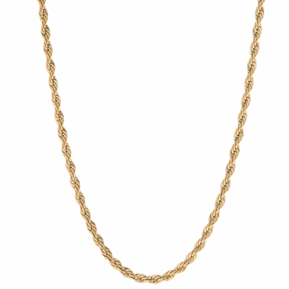 Rope Chain Necklace - 3mm - Waterproof & Durable