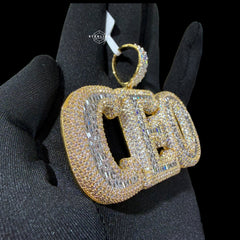 Big Gold Iced Out CEO Pendant