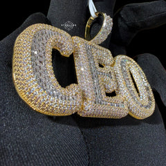Big Gold Iced Out CEO Pendant