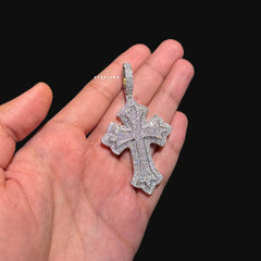 Moissanite Gothic Cross Pendant