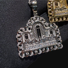 Cuban Link Style Iced Out Last Supper Pendant Necklace Gold or Silver, CZ Diamond Jesus Religious Pendant, Christian Hip Hop Jewelry
