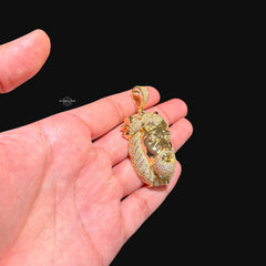 Gold Jesus Pendant Iced Out 14k Gold Plated