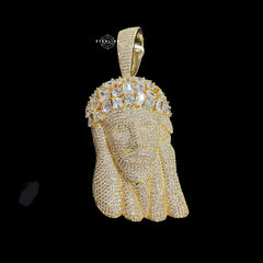 Gold Iced Out Jesus Multicut