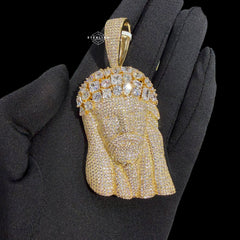 Gold Iced Out Jesus Multicut
