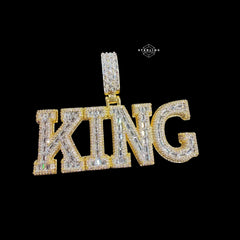 Gold KING Pendant Necklace